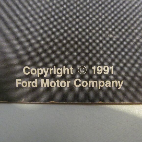 Ford Motor 1991 Escort / Tracer Manual DIY Maintenance & Light Repair Manual - Picture 7 of 11